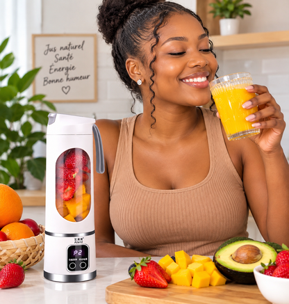 FRESHMIX PRO – Mini Blender Portable Rechargeable pour Jus avec Broyeur de Glaçons